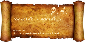 Porkoláb Adrián névjegykártya