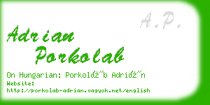 adrian porkolab business card